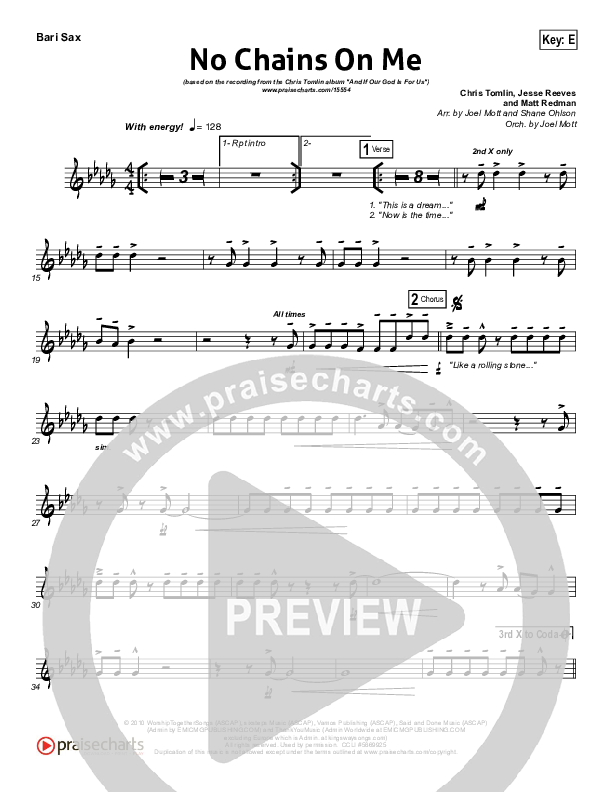 No Chains On Me Bari Sax (Chris Tomlin)