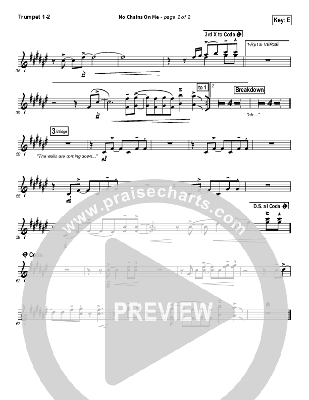 No Chains On Me Trumpet 1,2 (Chris Tomlin)