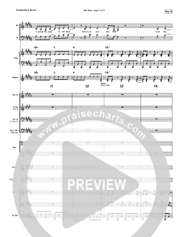 Our God Conductor's Score (Chris Tomlin)