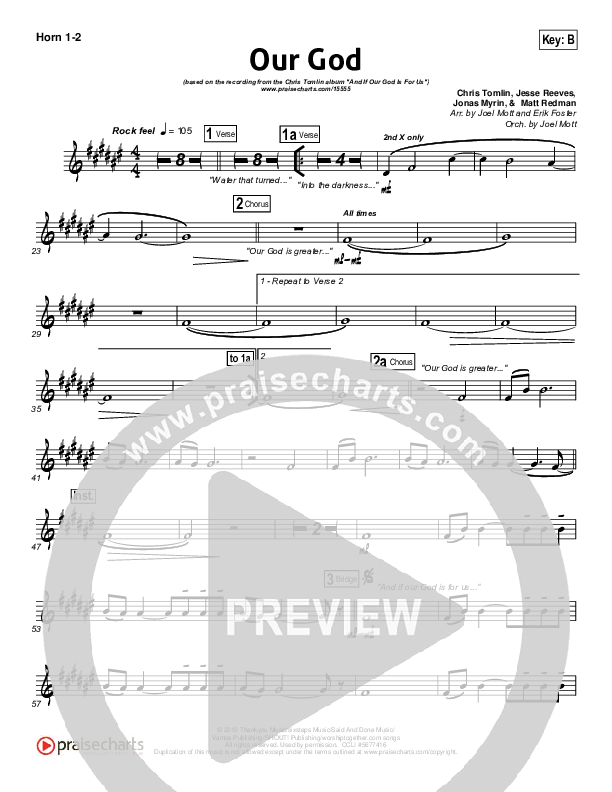 Our God French Horn 1/2 (Chris Tomlin)