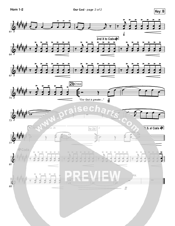 Our God French Horn 1/2 (Chris Tomlin)