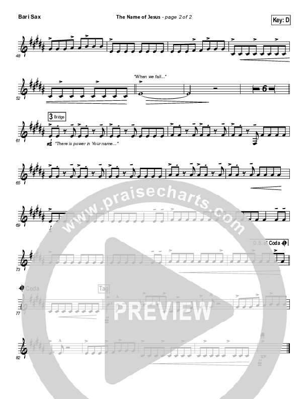 The Name Of Jesus Bari Sax (Chris Tomlin)