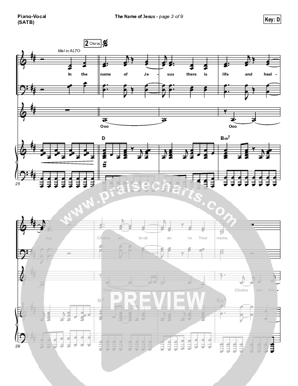 The Name Of Jesus Piano/Vocal (Chris Tomlin)