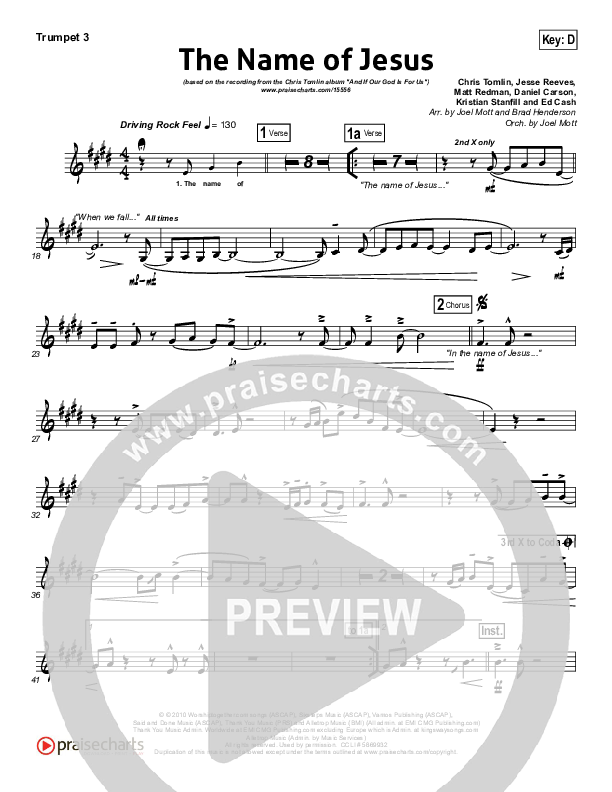 The Name Of Jesus Trumpet 3 (Chris Tomlin)