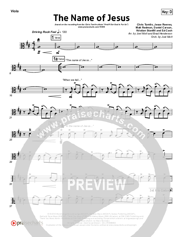 The Name Of Jesus Viola (Chris Tomlin)