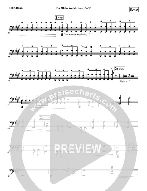 For All The World Cello/Bass (Phillips Craig & Dean)