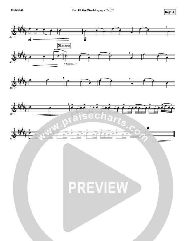 For All The World Clarinet (Phillips Craig & Dean)