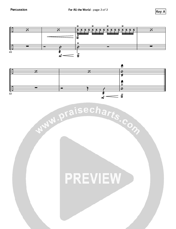 For All The World Percussion (Phillips Craig & Dean)