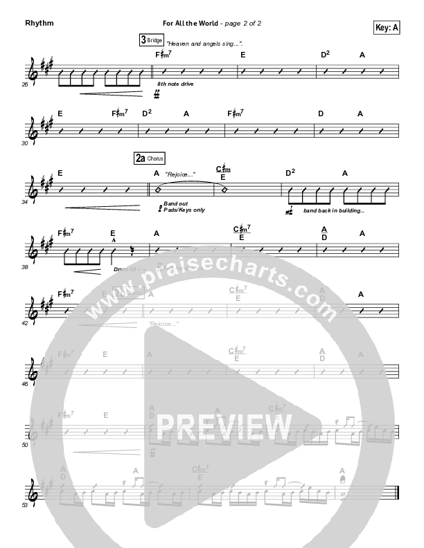 For All The World Rhythm Chart (Phillips Craig & Dean)