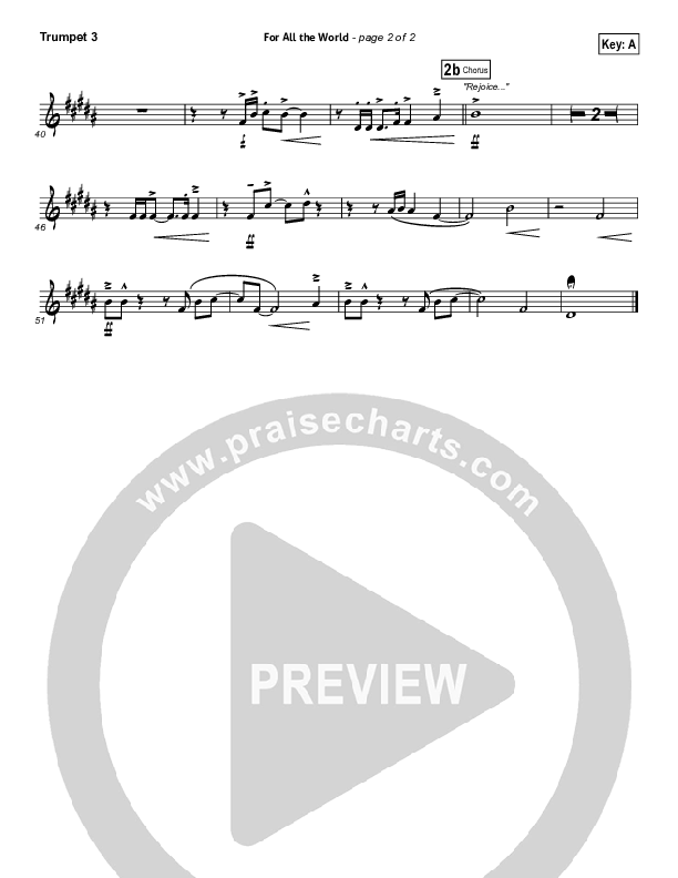 For All The World Trumpet 3 (Phillips Craig & Dean)