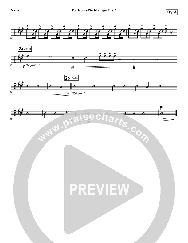 For All The World Viola (Phillips Craig & Dean)