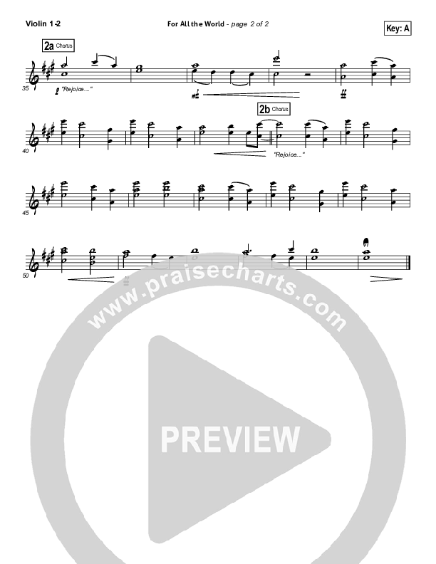 For All The World Violin 1/2 (Phillips Craig & Dean)