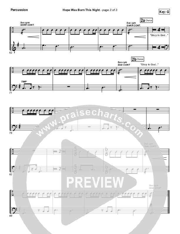 Hope Was Born This Night Percussion (Sidewalk Prophets)