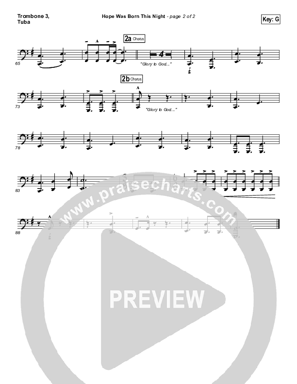 Hope Was Born This Night Trombone 3/Tuba (Sidewalk Prophets)