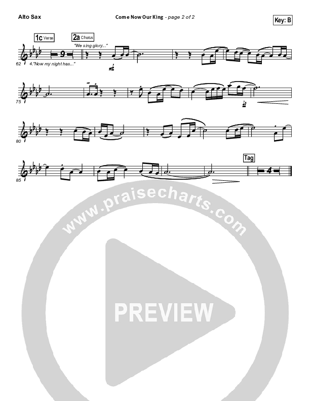 Come Now Our King  Alto Sax (Chris August)