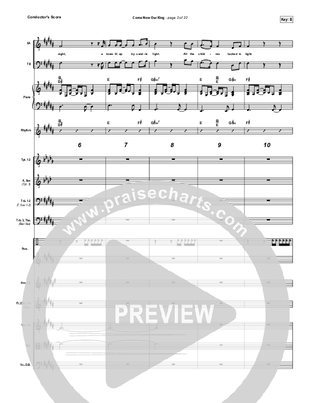 Come Now Our King  Conductor's Score (Chris August)