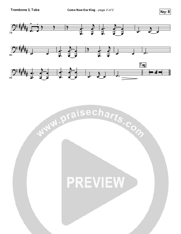 Come Now Our King  Trombone 3/Tuba (Chris August)