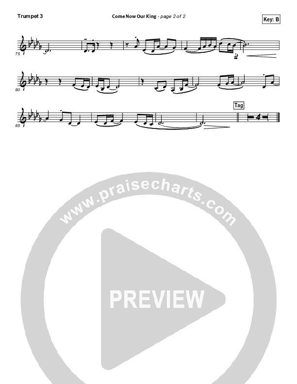 Come Now Our King  Trumpet 3 (Chris August)