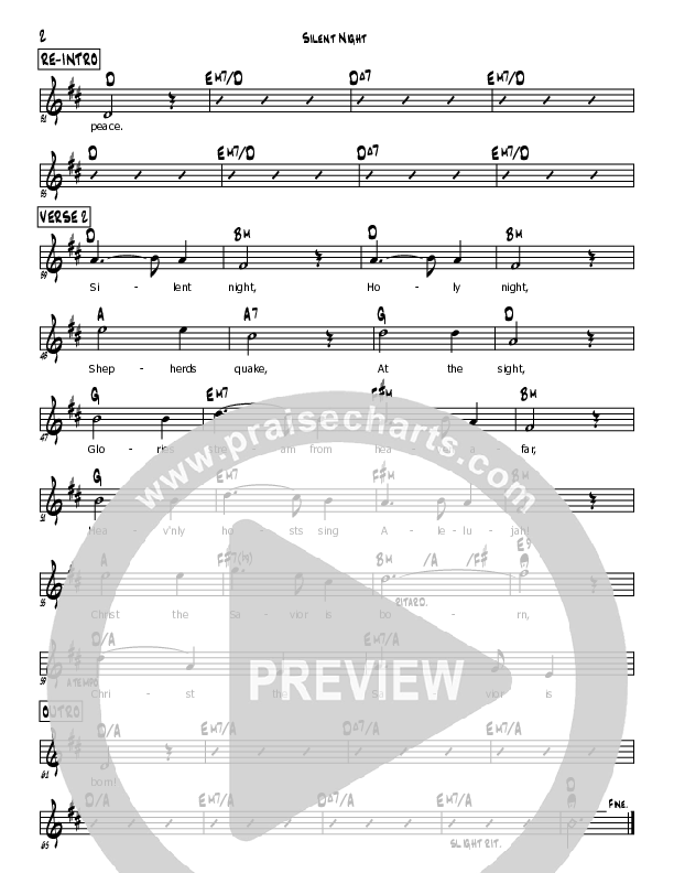 Silent Night Lead Sheet (Mark Cullen)