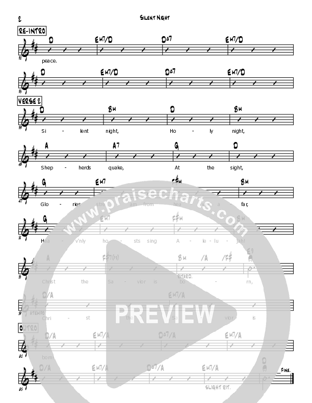 Silent Night Rhythm Chart (Mark Cullen)