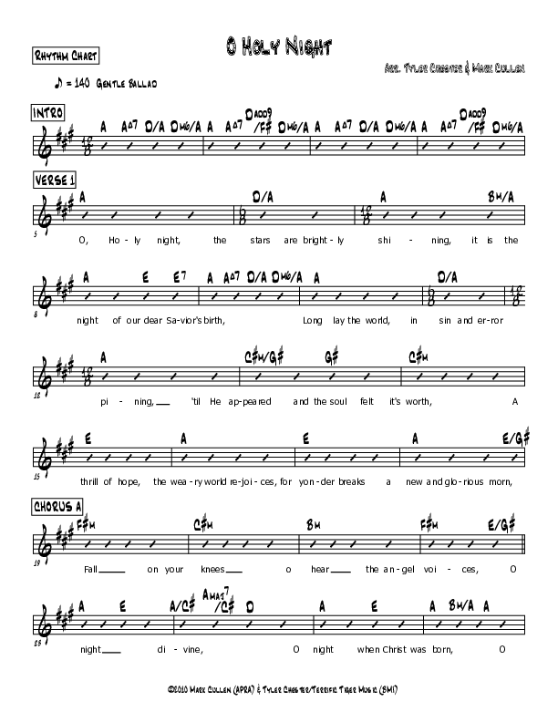 O Holy Night Rhythm Chart (Mark Cullen)