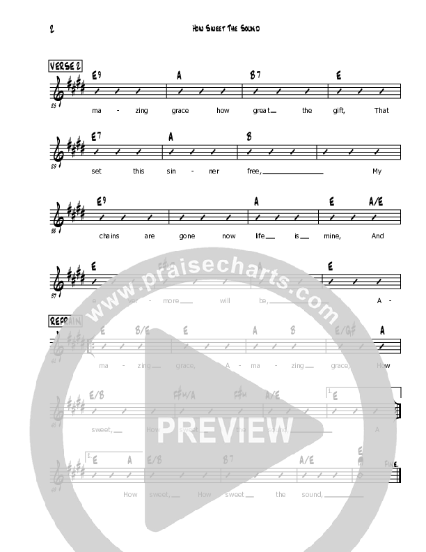 How Sweet The Sound (Amazing Grace) Rhythm Chart (Mark Cullen)