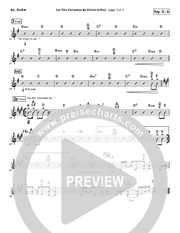 Let This Christmas Be (Christ In Me) Acoustic Guitar (PraiseCharts Band)