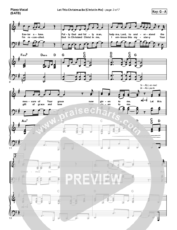 Let This Christmas Be (Christ In Me) Lead & Piano (PraiseCharts Band)