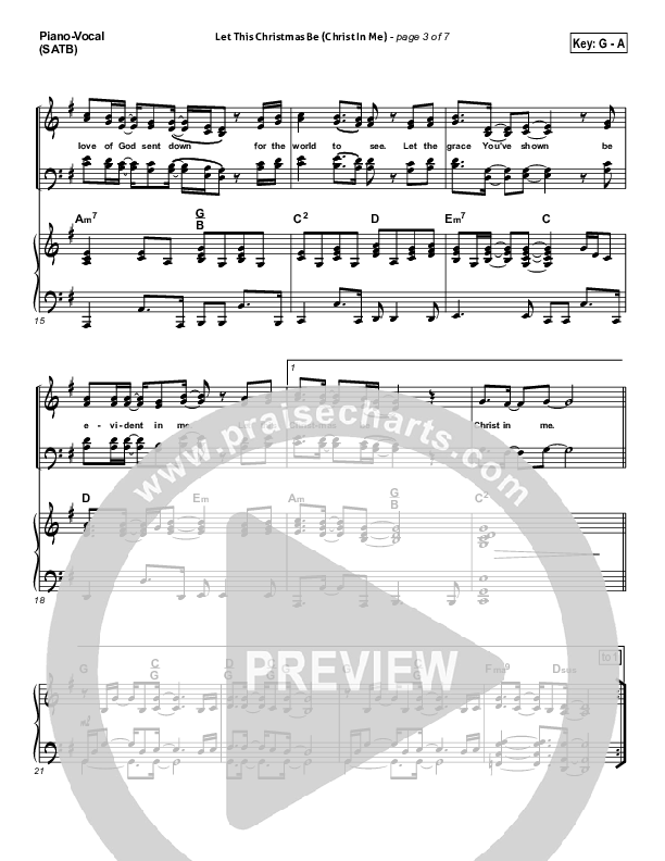 Let This Christmas Be (Christ In Me) Lead & Piano (PraiseCharts Band)
