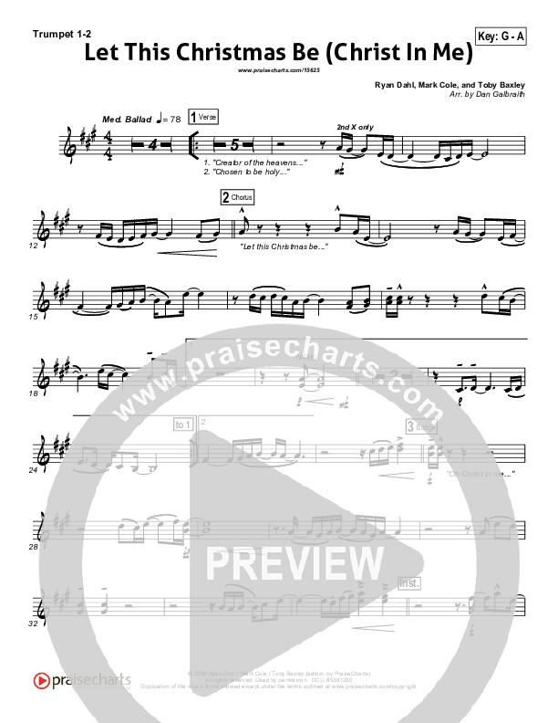 Let This Christmas Be (Christ In Me) Brass Pack (PraiseCharts Band)