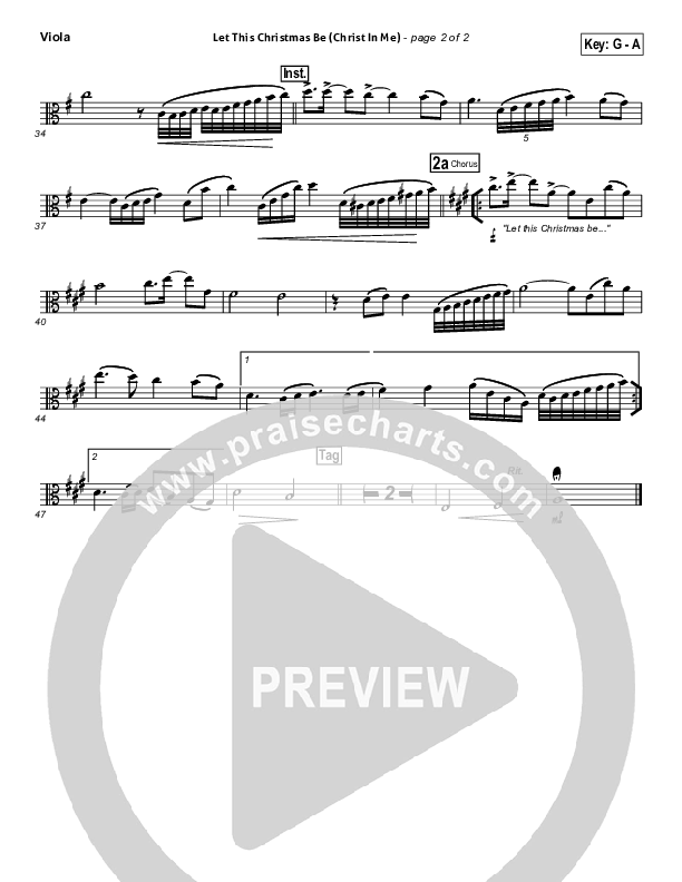 Let This Christmas Be (Christ In Me) Viola (PraiseCharts Band)