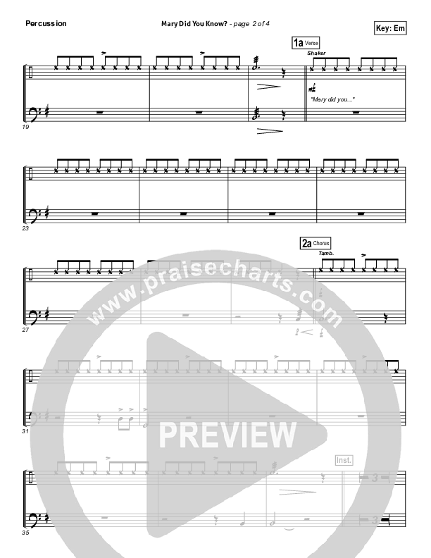 Mary Did You Know Percussion (Kutless)