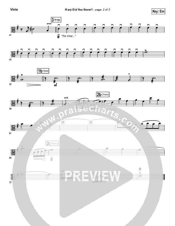 Mary Did You Know Viola (Kutless)