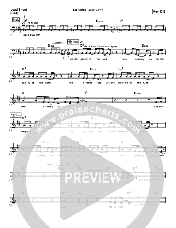 Let It Rise Lead (SAT) (Big Daddy Weave)