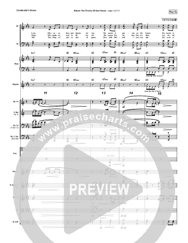 Before The Throne Of God Above Conductor's Score (Shane & Shane)