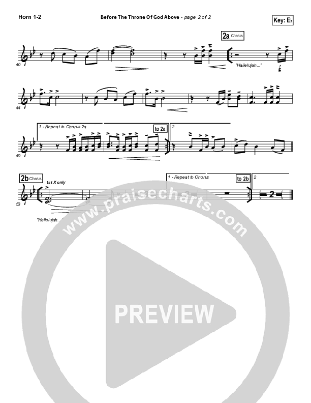 Before The Throne Of God Above French Horn 1,2 (Shane & Shane)