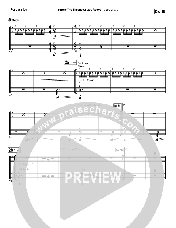 Before The Throne Of God Above Percussion (Shane & Shane)