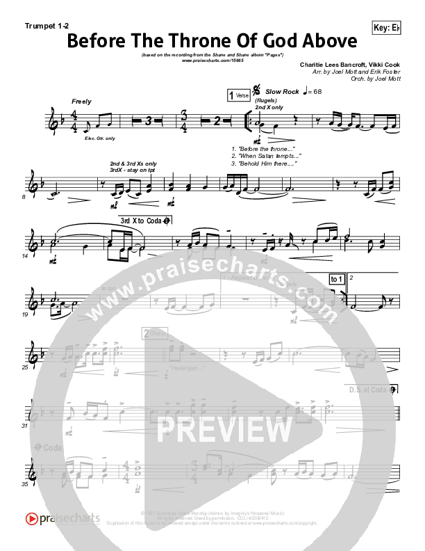 Before The Throne Of God Above Brass Pack (Shane & Shane)