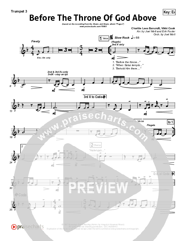 Before The Throne Of God Above Trumpet 3 (Shane & Shane)