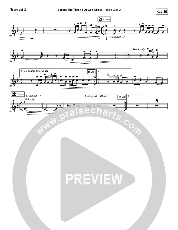 Before The Throne Of God Above Trumpet 3 (Shane & Shane)