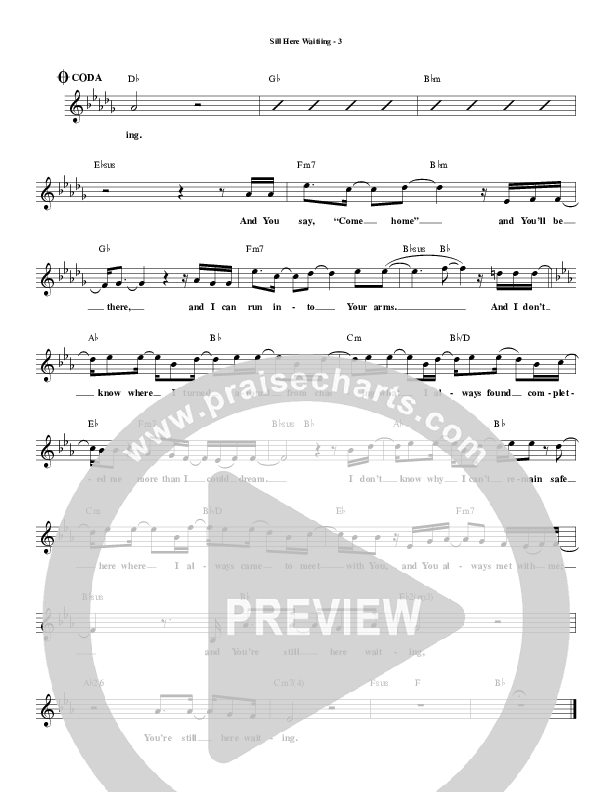 Still Here Waiting Lead Sheet (Todd Agnew)