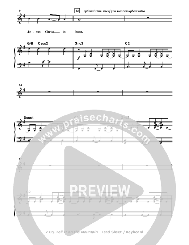 Go Tell It On The Mountain Piano/Vocal (Don Chapman)