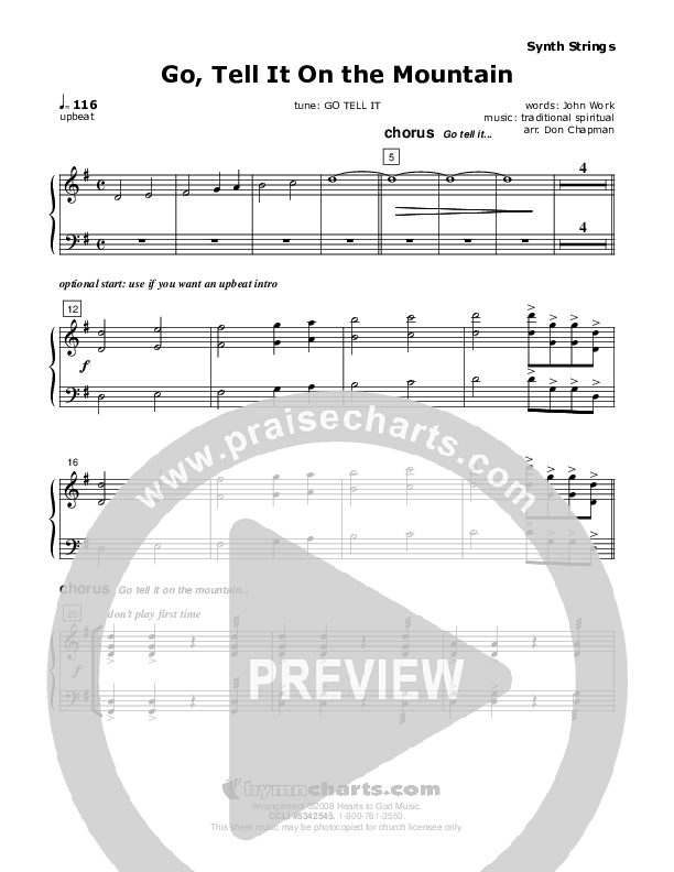 Go Tell It On The Mountain Synth Strings (Don Chapman)