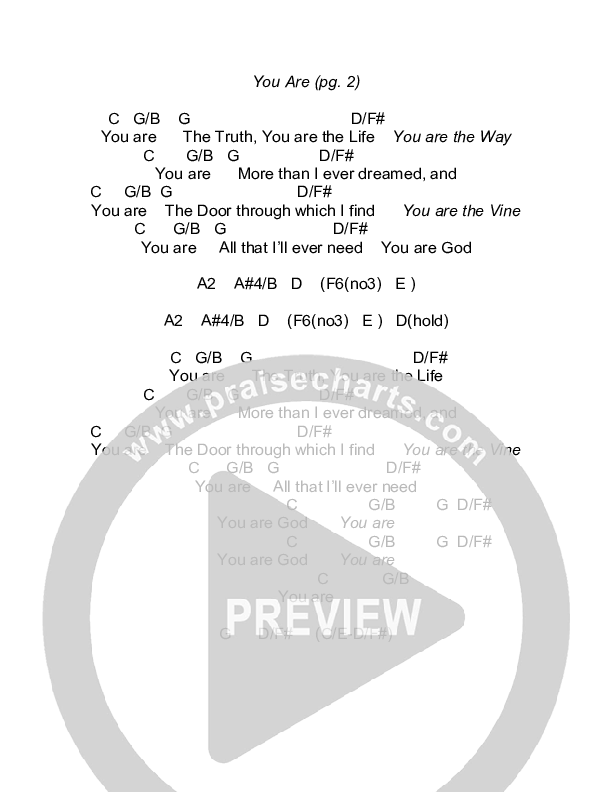 You Are Chords & Lyrics (Todd Agnew)