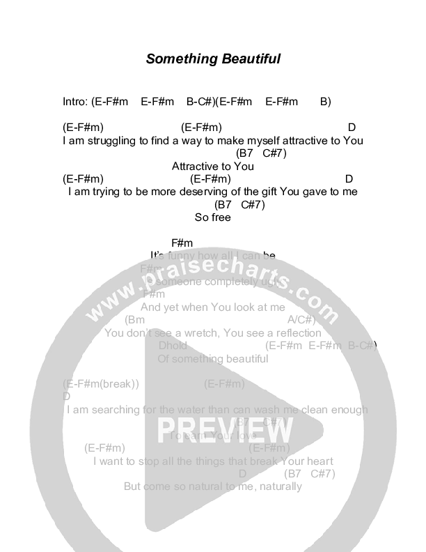 Something Beautiful Chords & Lyrics (Todd Agnew)