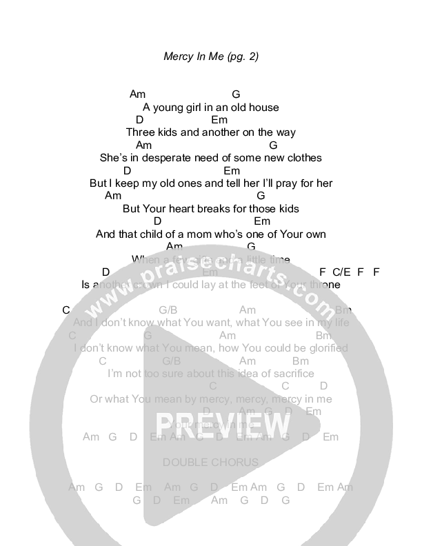 Mercy In Me Chords & Lyrics (Todd Agnew)