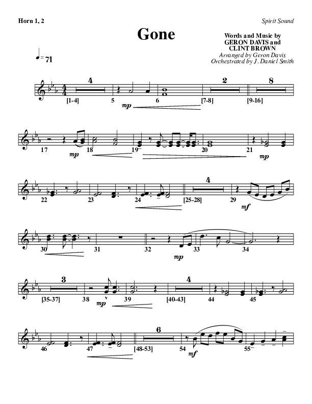 Gone French Horn 1/2 (Geron Davis)