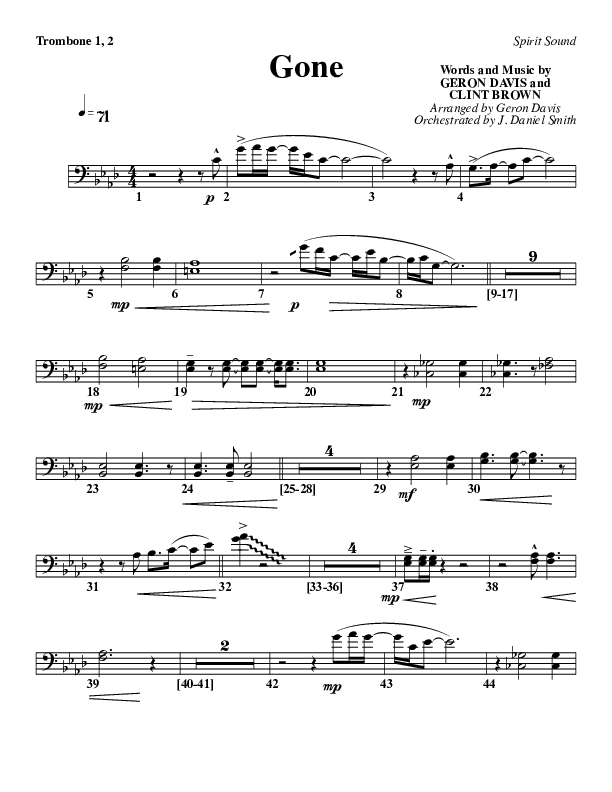 Gone Trombone 1/2 (Geron Davis)
