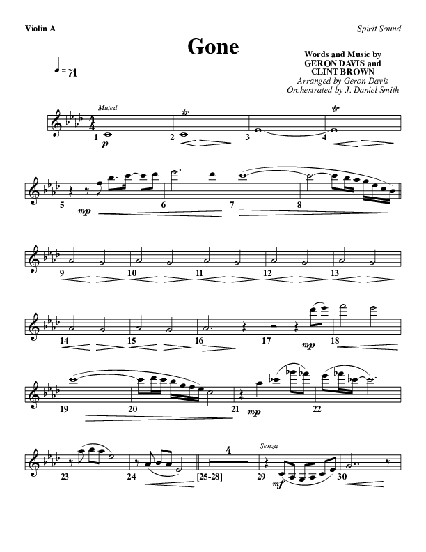 Gone Violin 1 (Geron Davis)