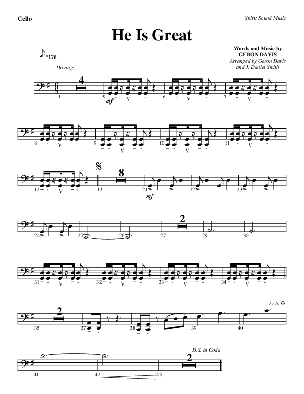 He Is Great Cello (Geron Davis)